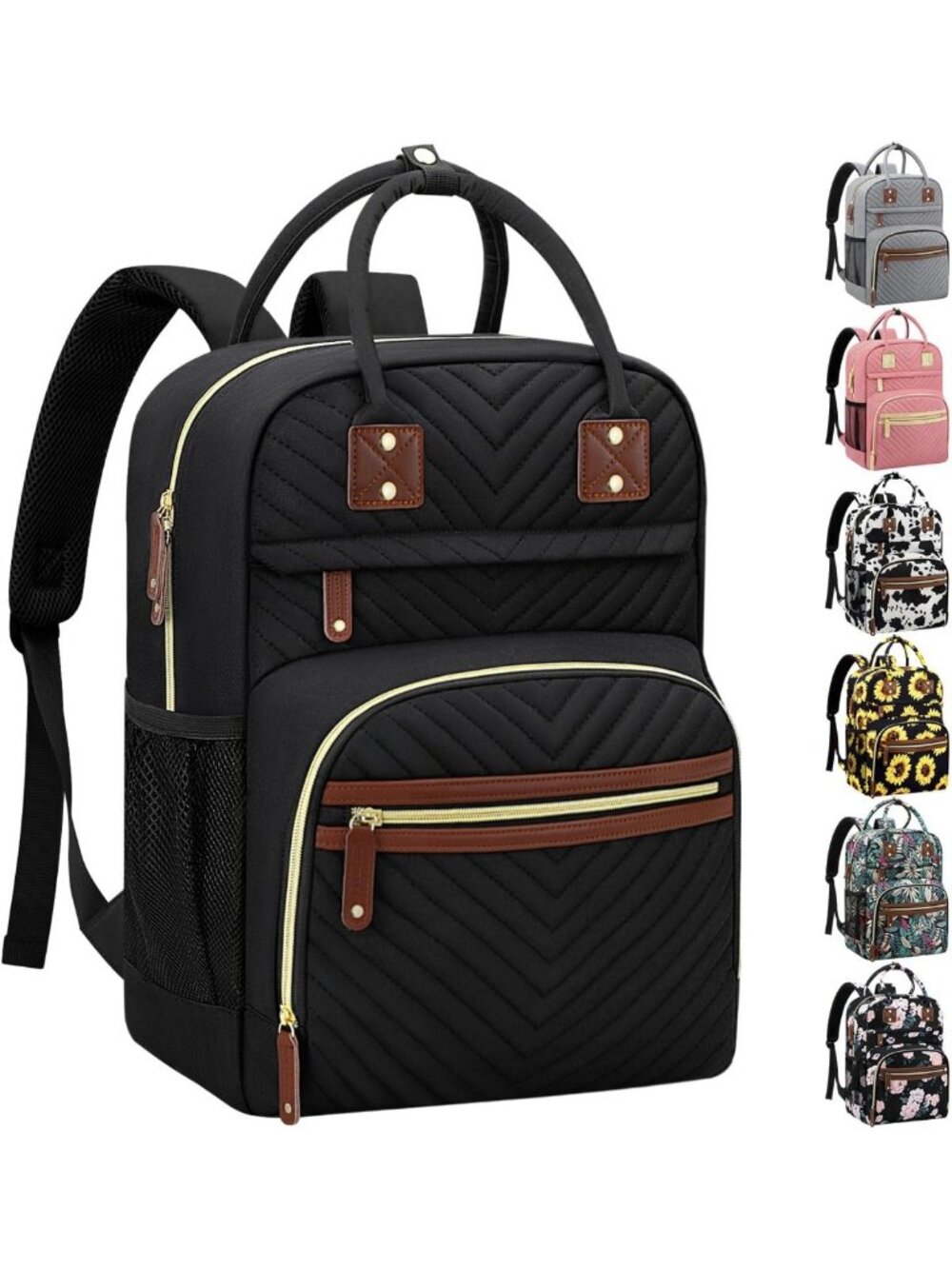 Stylish Large Capacity Diaper Bag Backpack with Insulated Pockets - Waterproof